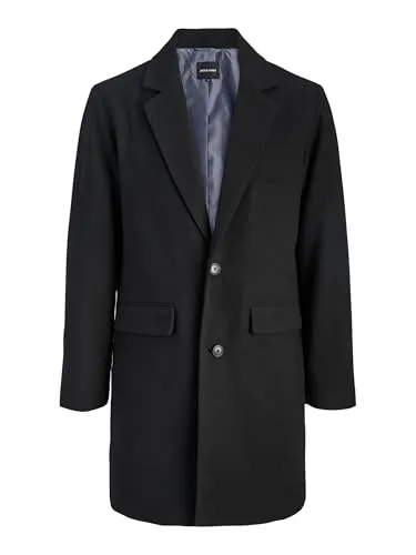 Jack & Jones Harris Mantel Schwarz S - Steppjacke in Schwarz für smart-casual Looks, aus strapazierfähigem Webstoff mit recyceltem Polyesterfutter für hohen Tragekomfort.