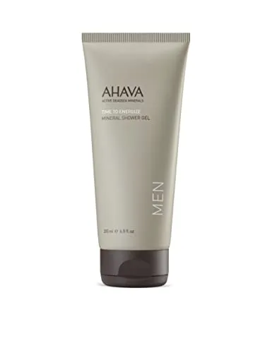 Ahava Men Time To Energize Mineral Shower Gel 200 ml - Duschgel für Herren, alkoholfrei und voller Mineralien aus dem Toten Meer für eine erfrischende und hydratierende Reinigung.
