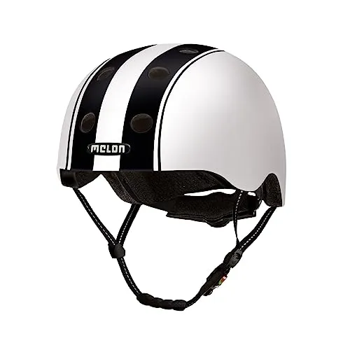 Melon Urban Active Helm M-L Double Black White - Stylischer Fahrradhelm für den urbanen Einsatz, mit robustem Material und optimaler Passform für maximale Sicherheit und Komfort beim Fahren.