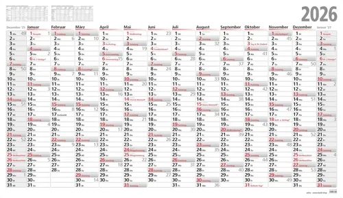 ADINA Plakatkalender 139x79cm 13 Monate gerollt 2026 - Der ADINA Plakatkalender (139x79cm) bietet Ihnen einen klaren Überblick über 14 Monate. Ideal für Büros und Projekte mit robustem Papier und modernem Design.
