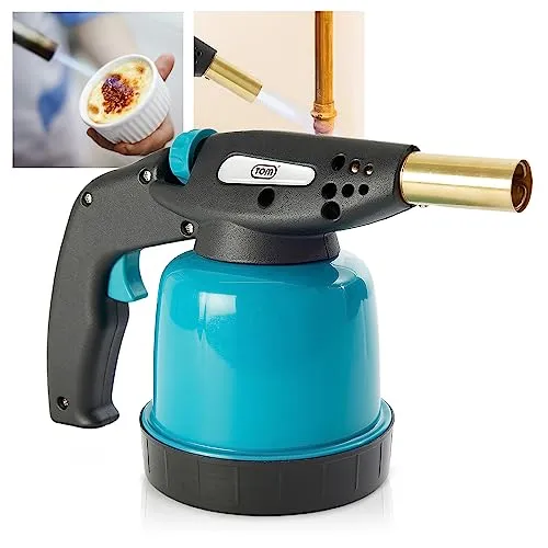 TOM Gas-Lötbrenner Set – 1300°C mit Piezozündung von TOM