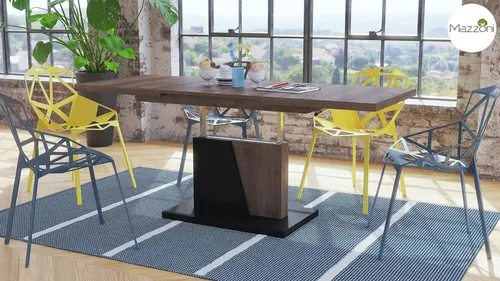 Mazzoni Couchtisch Grand Noir Eiche dunkel / Schwarz