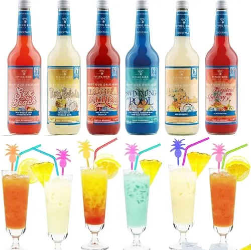 Flying Bird Mixpaket für 102 Cocktails | 6 x 0,7l von Flying Bird Drinks & More