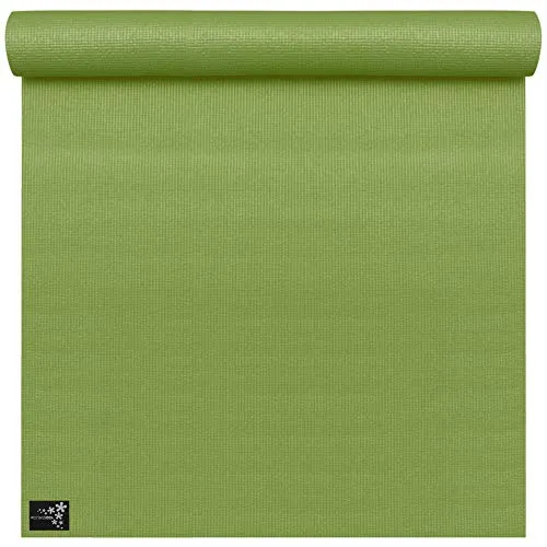 Yogamatte Yogimat® Basic XXL Kiwi Grün - Sportmatte mit guter Rutschfestigkeit, besonders lang und breit für mehr Fläche, 5mm Dicke für besten Komfort, allergikergeeignet – ideal für Yoga.