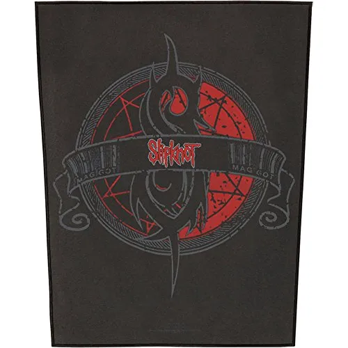 Slipknot Crest Unisex Backpatch schwarz/rot/grau 95% Baumwolle, 5% Polyester Band-Merch, Bands