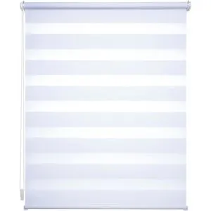 DUO-Rollo Doppelrollo, weiß, 200 x 80 cm - Rollos - Flexibles Doppelrollo mit transparenten und blickdichten Streifen für individuellen Licht- und Sichtschutz, stufenlos höhenverstellbar.