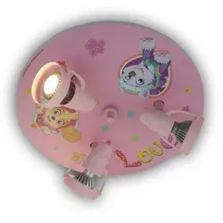 Xxxl Kinderdeckenleuchte Paw Patrol - Bunte Kinderlampe für das Babyzimmer, mit verstellbaren Spotlights für individuelles Licht und einem süßen Hundedesign.