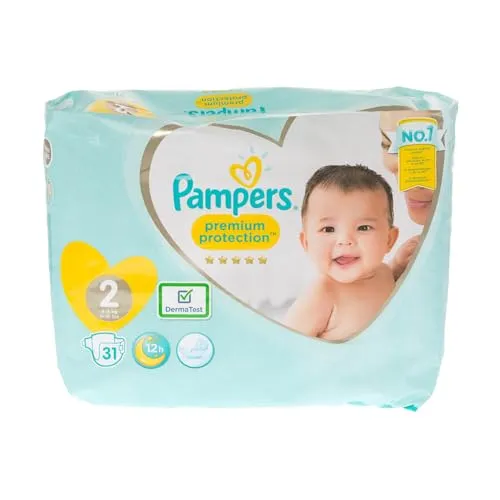 Pampers Premium Schutzwindeln Größe 2, 31 Stück von Pampers
