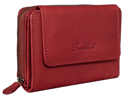 Benthill Geldbörse Damen Echt Leder mit RFID-Schutz - Elegante Geldbörse aus echtem Leder mit RFID-Schutz, vielen Kartenfächern und praktischem Münzfach – ideal für stilbewusste Frauen.