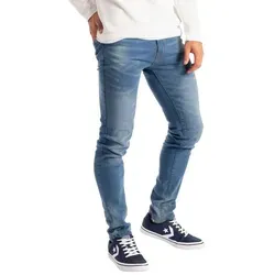 BlauerHafen Slim-fit-Jeans Herren Slim Fit Jeanshose Stretch Designer Hose Super Flex Denim Pants 2 Seitentaschen, 2 Gesäßtaschen und 1 vordere Münztasche blau 30