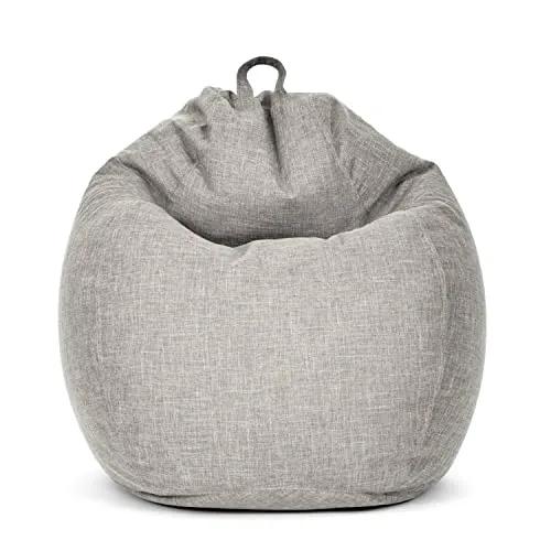Green Bean Indoor Sitzsack - Kuscheliger Komfort mit 200 Litern EPS-Perlen - Sitzsäcke in edlem Design mit waschbarem Bezug aus Leinen. Vielseitig als Lounge Chair oder Gaming-Sitzsack einsetzbar und passt sich perfekt deinem Körper an.