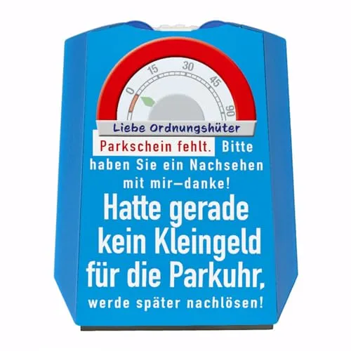 Lustige Parkscheibe für Falschparker mit Spruch - kein Kleingeld lustiges Geschenk zum Führerschein für Menschen die gerne mal vergessen ein Parkticket zu lösen und daher falschparken