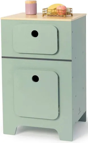 MUSTERKIND® Kinder-Kühlschrank Mix & Match - Spielzeug-Kühlschrank aus FSC®-Holz, ideal für kreative Rollenspiele und fördert die Fantasie von Kindern ab 3 Jahren.