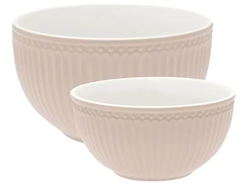 GreenGate Serving Bowl Alice Creamy Fudge Set of 2 von GreenGate