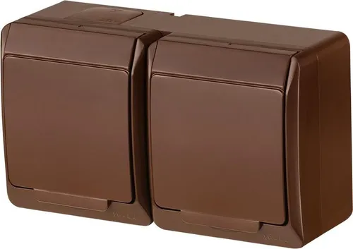 Elektroplast Socket Hermes 2Pl Brown Ip44 0325-06