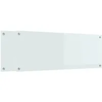 vidaXL Küchenrückwand 2er Set Weiß 110 x 40 cm aus Sicherheitsglas - Elegante Küchenrückwand aus hitzebeständigem Sicherheitsglas, schützt Ihre Wände und verleiht Ihrer Küche einen modernen Look. Einfach zu installieren mit vorgebohrten Löchern.