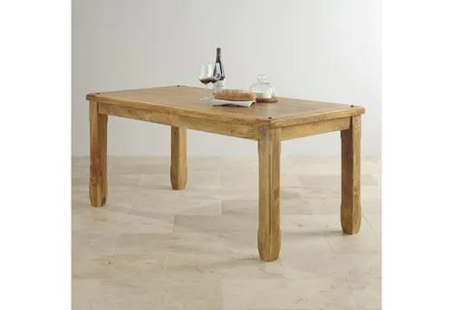 Indischesmoebelhausde Esstisch Devi 140x90 aus Mangoholz - Hochwertiger Esstisch Devi aus massivem Mangoholz, ideal für gemütliche Essensrunden. Besuchen Sie uns vor Ort oder bestellen Sie individuell nach Ihren Wünschen.