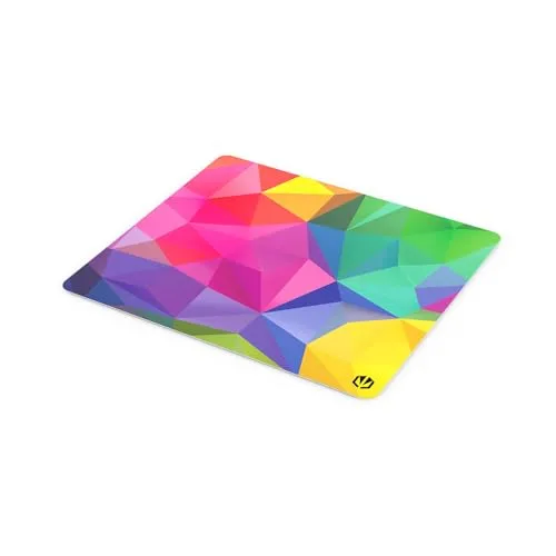 ENDORFY Crystal Spectrum L – Glattes Mauspad für hohe Präzision, umsäumte Kanten, ausgewogenes Gleitverhalten, leicht abwaschbar, rutschfeste Gummibasis, stilvolles Design, RGB (450 × 400 × 3 mm)