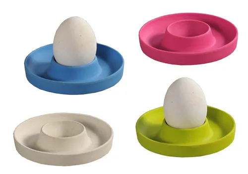 Kesper Eierbecher Set 4 tlg. Beige/Rosa/Blau/Grün von Kesper