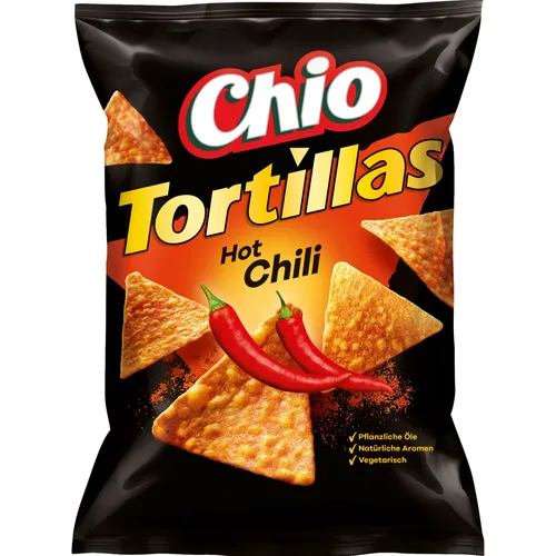 Chio Tortillas Hot Chilli 110g Packung von Intersnack