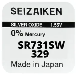 1x SR731SW 329 Silberoxid Batterie Seizaiken 1,55 V