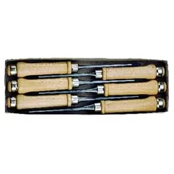 6-teiliges Stechbeitel-Set mit Holzheft - Sonstige Handwerkzeuge, ideal für präzise Holzarbeiten mit scharfen Klingen und schlagfestem Holzheft für komfortables Arbeiten.