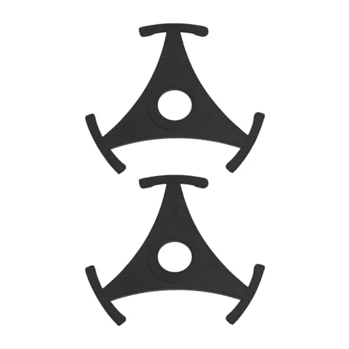 Create idea 2 Stück Dreieck-Schallplattenadapter 45 U/min ABC-Kunststoff-Schallplatten-Mittelloch-Adapter Plattenspieler-Phonograph für 7-Zoll-Schallplatten Schwarz