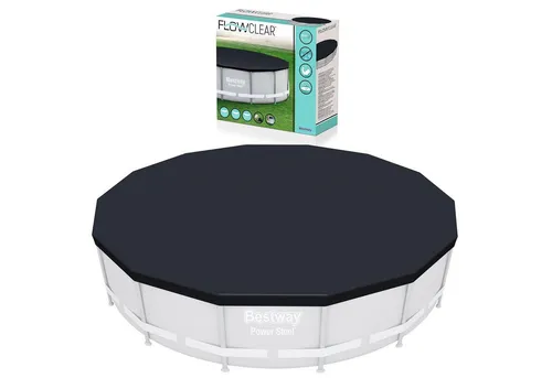 BESTWAY Pool-Abdeckplane für Frame Pools Ø 427cm grau in grau von Bestway