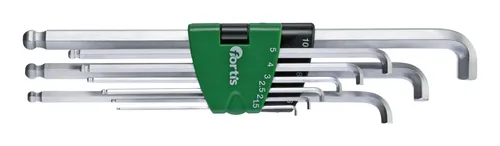 Fortis Winkelschraubendreher-Clip 9-teilig 1,5-10 mm Stubby