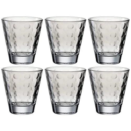 LEONARDO HOME 025893 Trinkglas OPTIC 6er-Set - Wassergläser: Spülmaschinengeeignet und ideal für den täglichen Gebrauch, mit einem eleganten Farbverlauf für stilvolles Servieren von Getränken.