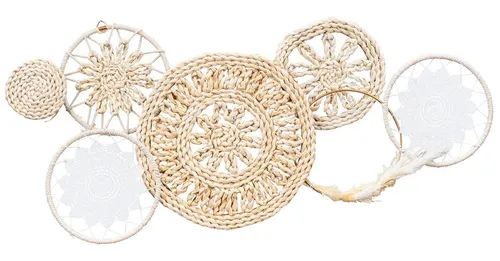 Boho Deko Wandbild 89cm aus Naturmaterialien von Levandeo