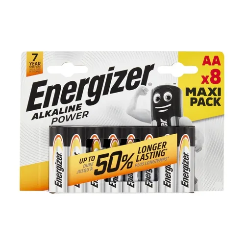 Battery Alkaline Power AA E91 8 pcs Blister ENERGIZER 7638900410686