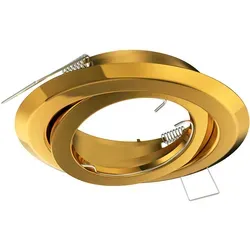 ledscom.de Deckeneinbaurahmen FABI, rund, schwenkbar, gold glänzend