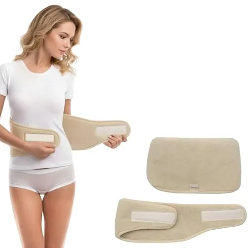 SENIORI Woll-Wärmegürtel – XS bis 3XL, Beige (S)