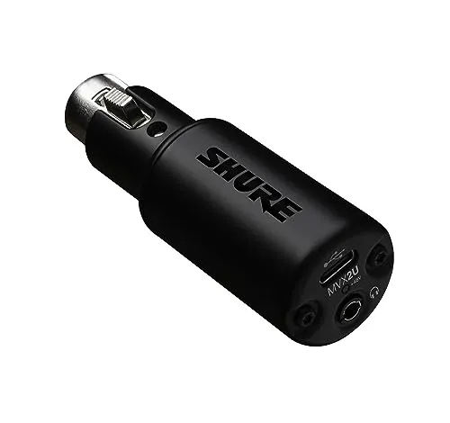 Shure Motiv MVX2U B-Stock: USB-C Audio Interface - Audio-Interface B-Stock, 1-Kanal XLR auf USB-C Adapter, ideal für Mikrofone mit 48V Phantomspeisung und DSP-Funktionen, kompakt und leicht mit vollem Garantieanspruch.