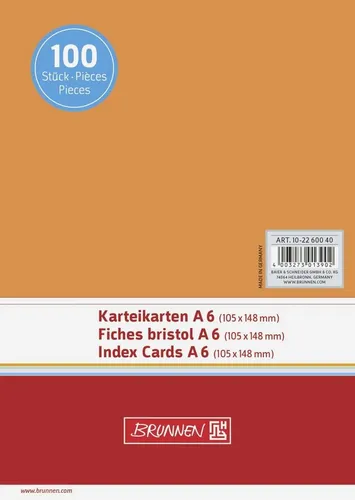 Karteikarten von BRUNNEN