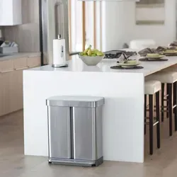 Produktbild Simplehuman Tret-Abfallsammler für sortierten Abfall, 58 l (34/24), gebürsteter Stahl