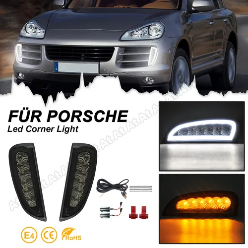 LED Tagfahrlicht Blinker Smoke e-geprüft für Porsche Cayenne 955 (2007-2010) - Hochwertige Blinker mit modernem Smoke-Design, sorgen für mehr Sicherheit und Sichtbarkeit auf der Straße.