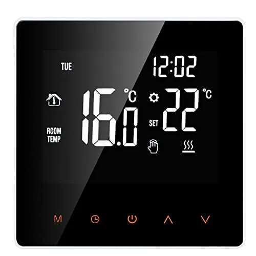 Kavolet Smart Thermostat für Elektroheizung - LCD Display Touchscreen mit Woche Programmierbare Elektrische Fußbodenheizung, Raumtemperaturregler 16A