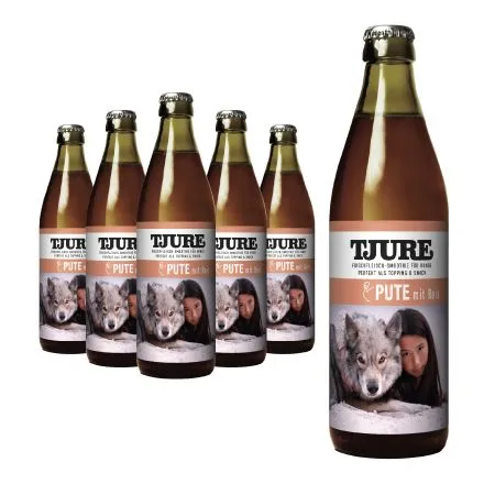 TJURE Hundesmoothie - Pute 6er Spar Pack | Hundesmoothie | unterstützt die Muskulatur