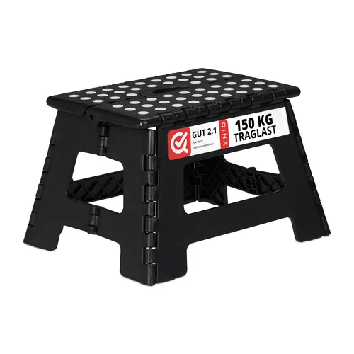 Tritthocker Schwarz von Relaxdays