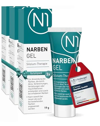 N1 Healthcare Hautpflegegel Narbengel 19g - Cellulite-Cremes - Reduziert sichtbar Narben und verbessert die Hautstruktur durch silikonbasiertes Gel, ideal für neue und bis zu 2 Jahre alte Narben.