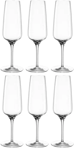 LEONARDO CESTI Sektglas 240 ml - 6er-Set - Elegantes 6er-Set Sektgläser aus Kristallglas, spülmaschinengeeignet und perfekt für festliche Anlässe oder den Alltag.