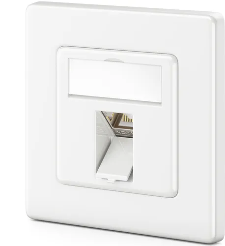 deleyCON 1x CAT8 Keystone Netzwerkdosen Set 2000 MHz 40 GBit/s Unterputz 1x Netzwerkdose & 1x Keystone Modul mit RJ45 Buchse STP Geschirmt Metall Gehäuse Datendose Netzwerkkabel Verlegekabel