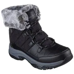 Skechers TREGO Winterboots mit Fellimitat-Besatz - Wanderschuhe in Größe 41, schwarz, wasserabweisend und winddicht, mit warmem Futter und Skechers Air-Cooled Memory Foam für optimalen Komfort.