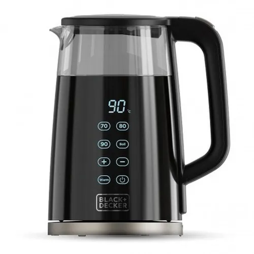 Wasserkocher Kettle Glass Black 1.7L - Schwarz - 2200 W - Wasserkocher mit verstecktem Heizelement und doppelter Wandisolierung für sicheres Kochen. 360-Grad-Drehbasis mit Kabelaufbewahrung für mehr Komfort.