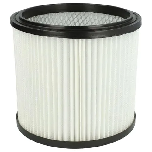 vhbw 1x Faltenfilter kompatibel mit Aqua Vac 7400, 7402, 7404, 7405, 7409,7000, 7002, 7413, 7423 Staubsauger - Patronenfilter, Schwarz Weiß