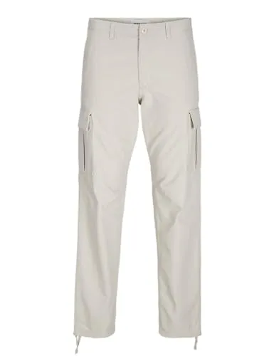 JACK & JONES JPSTKANE JJBARKLEY Cargo Pant NOOS - Wanderhosen mit lockerem Schnitt, ausgestattet mit praktischen Seitentaschen und einem Saum mit Kordelzug für optimalen Tragekomfort und Funktionalität.