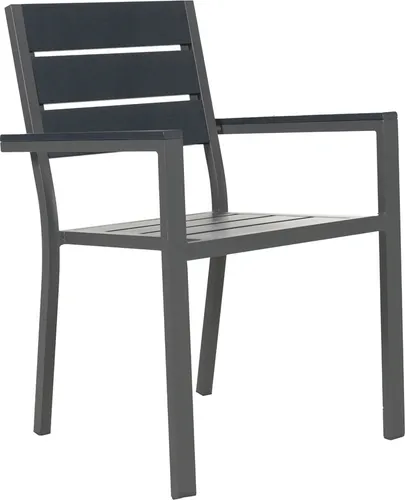 Gartenstuhl MADERA - 2 Stühle - Gartenstühle aus rostfreiem Aluminium, witterungsbeständig und stapelbar. Genießen Sie komfortable Momente im Freien mit modernem Design und einfacher Pflege.