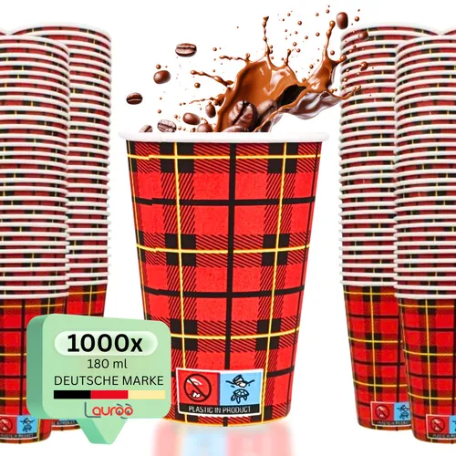 Kaffeebecher TO GO 180 ml – Einweg Coffee to Go Becher (20 x 50) 1000 Stück - Thermobehälter aus hochwertiger Pappe, ideal für den schnellen Kaffee unterwegs und umweltfreundlich.